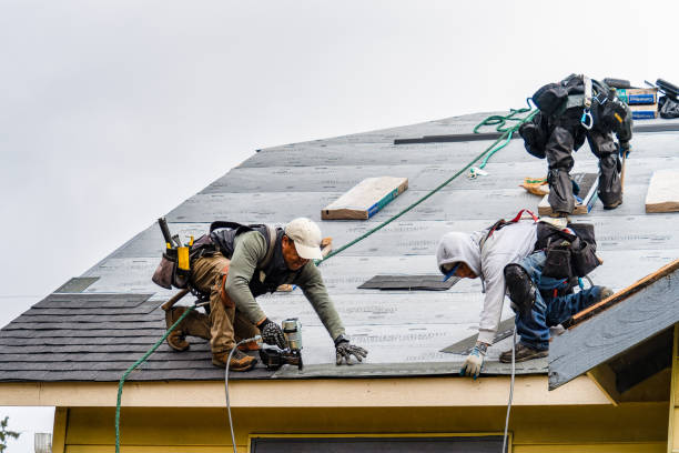 Professional Gutter Installation technician working in Basye, VA
